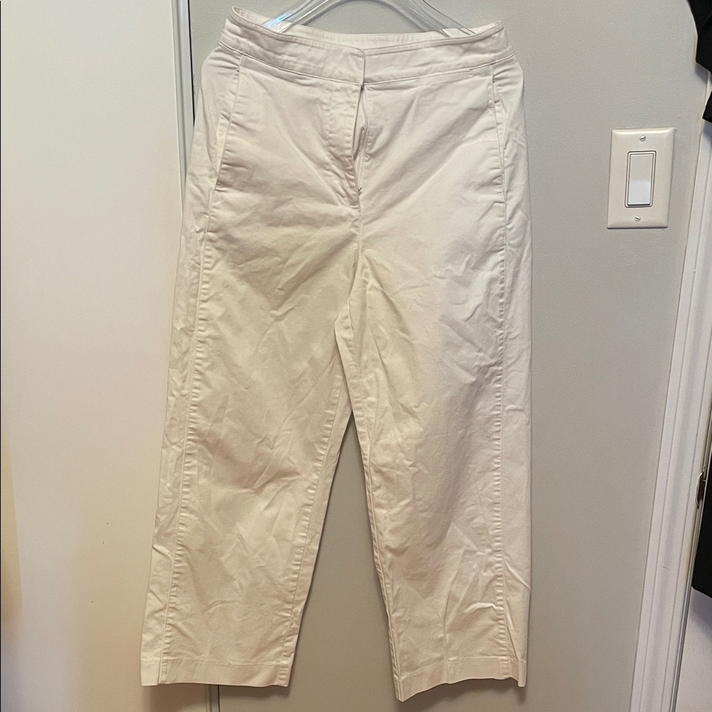 The Group Babaton White wide leg cropped  Pants